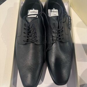 Men's Black Leather Dress Shoes